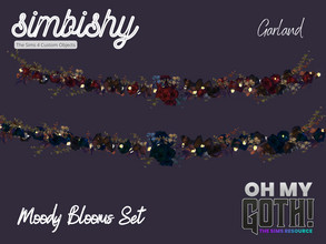 Sims 4 — Oh My Goth - Moody Blooms Garland by simbishy — Oh my goth it's a garland of moody blooms.