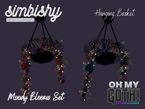 Sims 4 — Oh My Goth - Moody Blooms Hanging Basket by simbishy — Oh my goth it's a hanging basket of moody blooms.