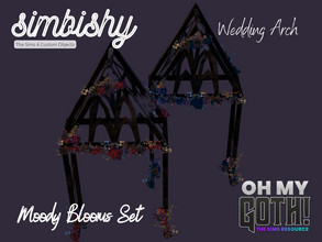 Sims 4 — Oh My Goth - Moody Blooms Wedding Arch by simbishy — Oh my goth it's a wedding arch with moody blooms!