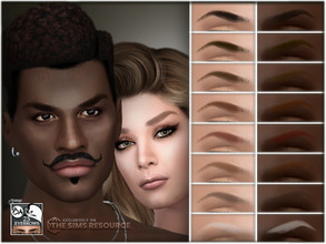 Sims 4 — Eyebrows 25 by BAkalia — Hello :) 8 swatches of eyebrow colors for women, men and children. Eyebrows category