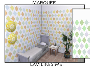 Sims 4 — Marquee LLS by lavilikesims — A bright look with diamond shapes side by side, in 5 swatches