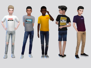Sims 4 — Graphic Tees Boys by McLayneSims — TSR EXCLUSIVE Standalone item 9 Swatches MESH by Me NO RECOLORING Please