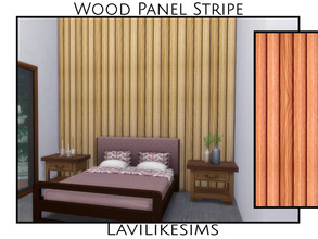 Sims 4 — Wood Panel Strips by lavilikesims — 5 colours in 2 sizes (thin and wide), vertical beveled wood slats 