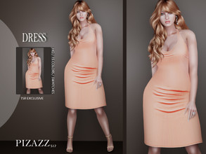 Sims 4 — Ribbed Sundress by pizazz — Dress for your sims 4 games. The dress is stylish and modern. Great for that night