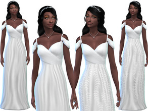 Sims 4 — Wedding Dress N8 (Requires MWS and City Living)  by jlynn1301 — 10 Swatches Teen-Elder My Wedding Stories and
