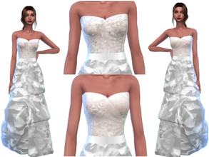 Sims 4 — Wedding Dress N9 by jlynn1301 — 2 Swatches Teen-Elder Base Game Mesh Edit 