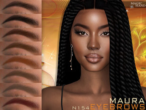 Sims 4 — Maura Eyebrows N154 by MagicHand — Soft angled brows in 13 colors - HQ Compatible. Preview - CAS thumbnail