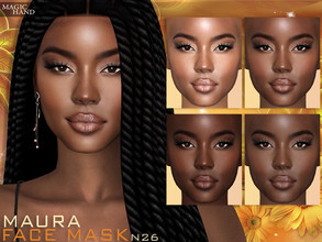 Sims 4 — Maura Face Mask N26 by MagicHand — Afro face mask in 5 skin color variations - HQ Compatible. Preview - CAS