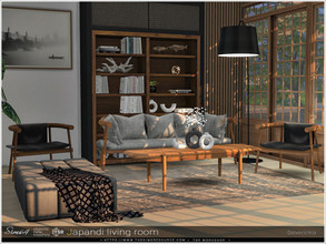 Sims 4 — Japandi living room by Severinka_ — A set of furniture and decor for the decoration living room of the Japandi