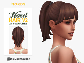 Sims 4 — Hazel Ponytail Hairstyle V2 by Nords — Sul sul! This is a second version of my Hazel Hair, it is a nice hair