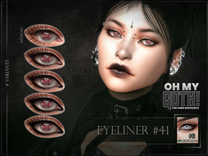 Sims 4 — Oh My Goth - Eyeliner 41 by RemusSirion — Goth eyeliner in 4 variants Eyeliner category 4 variants female,