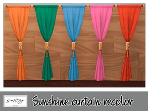 Sims 4 — Sunshine curtain by so87g — cost: 125$, 5 colors, you can find it in decor - curtains and blind All my preview