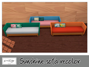Sims 4 — Sunshine sofa by so87g — cost: 680$, 5 colors, you can find it in comfort - sofa All my preview screenshots are