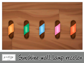 Sims 4 — Sunshine wall lamp by so87g — cost: 215$, 5 colors, you can find it in lights - light (wall) All my preview