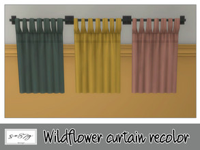 Sims 4 — Wildflower curtain by so87g — cost: 120$, 5 colors, you can find it in decor - curtain and blinds All my preview