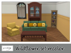 Sims 4 — Wildflower set recolor by so87g — - Wildflower coffe table: cost: 215$, 6 colors, you can find it in surfaces -