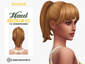 Sims 4 — Hazel Ponytail Hairstyle Recolor by Nords — Sul sul, this is a recolor of my Hazel Ponytail Hairstyle V2, it
