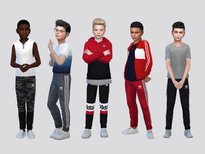 Sims 4 — Joggers Boys by McLayneSims — TSR EXCLUSIVE Standalone item 12 Swatches MESH by Me NO RECOLORING Please don't