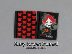 Sims 4 — Ruby Gloom Journal by simsloverxyz — Canadian TV show Ruby Gloom themed journal with two swatches