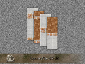 Sims 4 — sqmrbtl_S2 by Emerald — These square marble tiles can be incorporated into any modern or contemporary bathroom