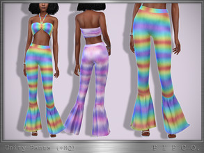 Sims 4 — Pride 2022 - Unity Pants. by Pipco — Flared pants in 20 colors. Available for male and female frames. Found