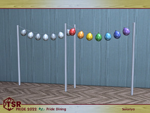 Sims 4 — PRIDE 2022 - Pride Dining. Floor Decor by soloriya — Floor decor with balloons. Part of PRIDE 2022 Pride Dining