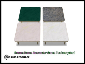 Sims 4 — Summer Breeze Coffee Table by seimar8 — Maxis match coffee table with a white, pink, blue and green granite