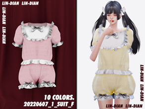 Sims 4 — pajamas by LIN_DIAN — - New Mesh. - ALL Lods. - 10 Colors. - Normal MAP.