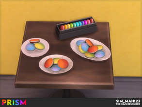 Sims 4 — Prism - Jumbo Macarons (Scripted Object) by sim_man123 — Snack time! This plate of edible jumbo macarons is just