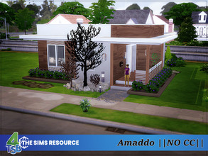 Sims 4 — Amaddo by Bozena — The house is located in the Foundry Cove . Willow Creek. The perfect place for a single. Lot: