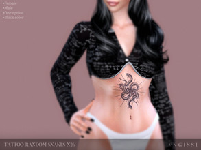 Sims 4 — Tattoo-Random Snakes n26 by ANGISSI — * 1 black options * HQ compatible * FEMALE+MALE * Works with all skins *