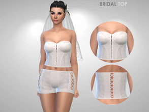 Sims 4 — Bridal Top by Puresim — Bridal corset for female sims.