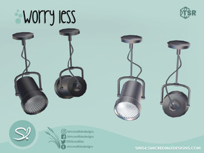 Sims 4 — Worry Less Ceiling Lamp by SIMcredible! — by SIMcredibledesigns.com available at TSR 2 colors variations