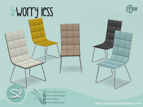 Sims 4 — Worry Less Chair by SIMcredible! — by SIMcredibledesigns.com available at TSR 6 colors variations