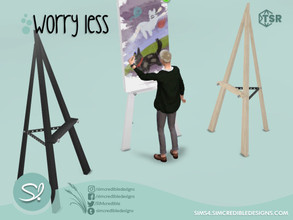 Sims 4 — Worry Less Easel by SIMcredible! — by SIMcredibledesigns.com available at TSR 3 colors variations