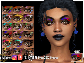 Sims 4 — Pride 2022 Eyeliner by EvilQuinzel — A fierce eyeliner for your sims on the pride month or any day of the year!