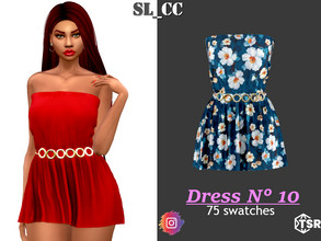 Sims 4 — Dress 10 by SL_CCSIMS — -New mesh- -75 swatches- -Teen to elder- -All Maps- -All Lods- -HQ- -Catalog Thumbnail-