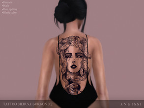 Sims 4 — Tattoo-Medusa Gorgon n2 by ANGISSI — * HQ compatible * Female+Male * Works with all skins * Custom thumbnail
