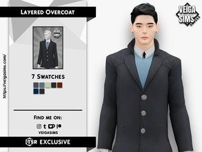 Sims 4 — Layered Overcoat by David_Mtv2 — - For teen to elder; - 7 swatches; - New mesh with all LODs; - New maps.
