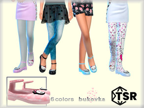 Sims 4 — Shoes Hello Kitty  childs by bukovka — Shoes for girls, children. Installed stand-alone, suitable for the base