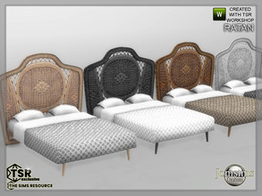 Sims 4 — Ratan bedroom bed by jomsims — Ratan bedroom bed