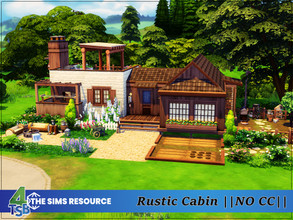 Sims 4 — Rustic Cabin by Bozena — The house is located in the Windslar . Windenburg. Lot: 30 x 20 Value: $ 56 241 Lot