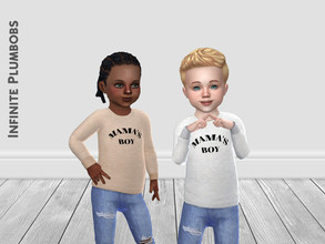 Sims 4 — Toddler Mamas Boy Jumper by InfinitePlumbobs — Mamas Boy Jumper for Toddlers - 6 Swatches - Suitable for Male -