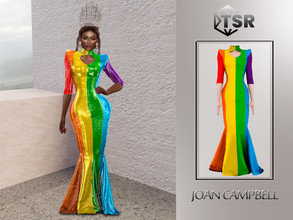 Sims 4 — Pride Queen Dress by Joan_Campbell_Beauty_ — 3 swatches Custom thumbnail Original mesh Hq compatible
