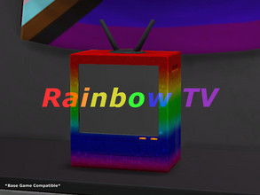Sims 4 — Rainbow TV by simsloverxyz — Rainbow TV (2 Swatches)