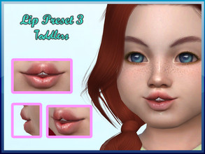 Sims 4 — Toddler Lip Preset 3 by TheeAwkwardOne — Lip CAS preset 3 for toddlers, m/f