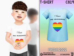 Sims 4 — PRIDE 2022 T-shirt C819 by turksimmer — 10 Swatches Compatible with HQ mod Works with all of skins Custom