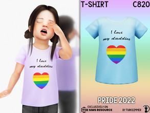 Sims 4 — PRIDE 2022 T-shirt C820 by turksimmer — 10 Swatches Compatible with HQ mod Works with all of skins Custom