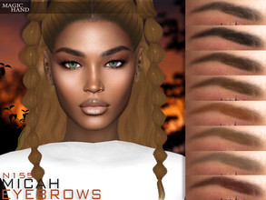 Sims 4 — Micah Eyebrows N155 by MagicHand — Soft angled brows in 13 colors - HQ Compatible. Preview - CAS thumbnail