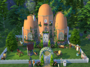 Sims 4 — Bunny Carrot Cottage by susancho932 — The cottage is made out of enchanted carrots that has grown oversized. A